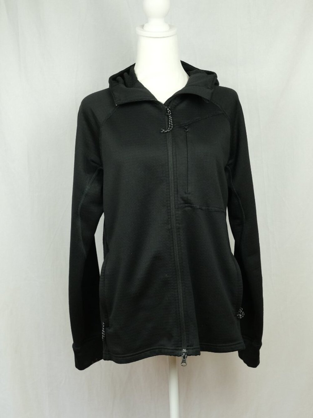 Fjall Raven Coefficient Fleece Hoodie Black Women's Size M Activewear